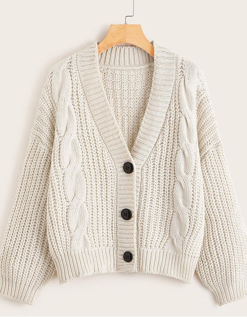 Load image into Gallery viewer, Vintage Knitted V Neck Cardigan
