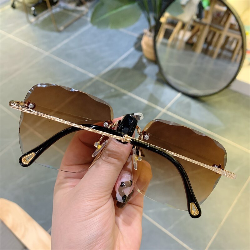 Vintage Clip Frameless UV Sunglasses