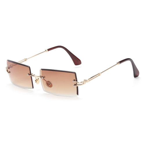 Load image into Gallery viewer, Rimless Small Rectangle Sunglasses UV400 Eyewear
