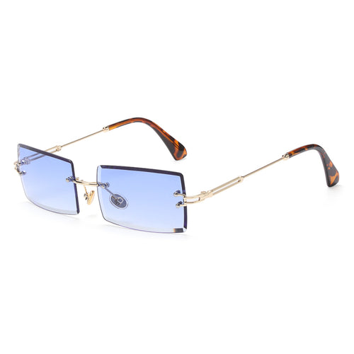 Load image into Gallery viewer, Rimless Small Rectangle Sunglasses UV400 Eyewear
