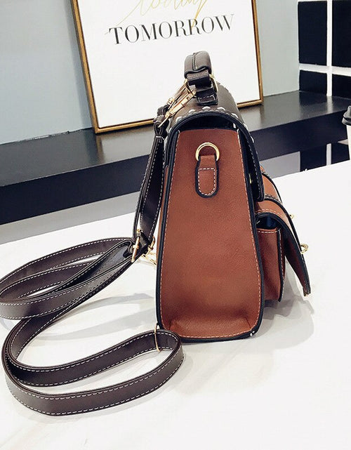 Load image into Gallery viewer, Vintage Paneled PU Leather Women Backpack
