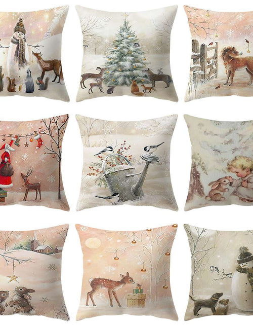 Load image into Gallery viewer, Christmas Elk Tree Cushion Cover
