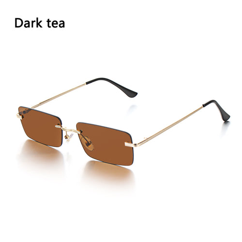 Load image into Gallery viewer, Rimless Small Rectangle Sunglasses UV400 Eyewear
