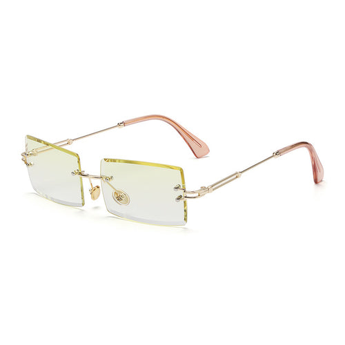 Load image into Gallery viewer, Rimless Small Rectangle Sunglasses UV400 Eyewear
