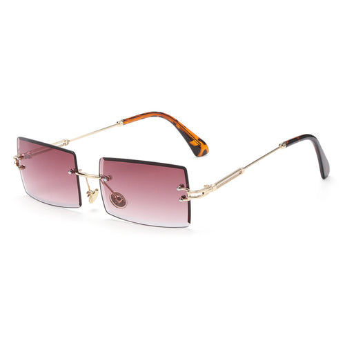 Load image into Gallery viewer, Rimless Small Rectangle Sunglasses UV400 Eyewear
